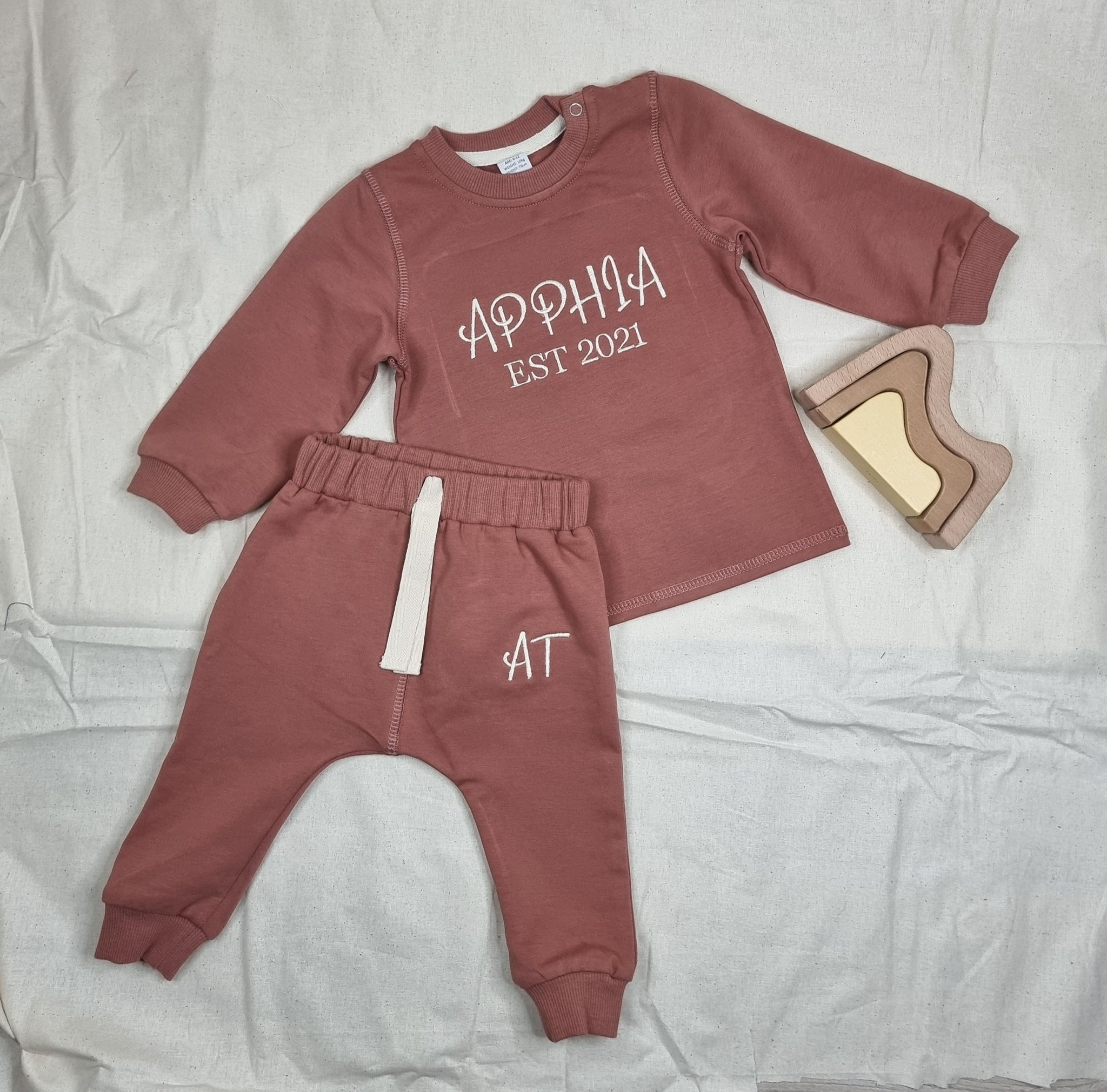 Personalised Baby Track Suits PODDYTODDY EMBROIDERY